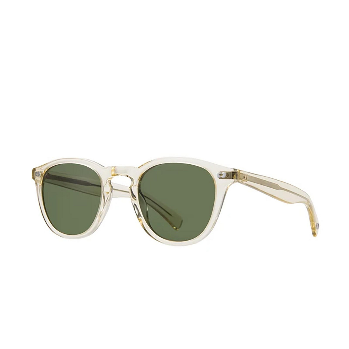Garrett Leight® Square Sunglasses: Hampton X Sun color Pure Glass Pg/pgn - three-quarters view.