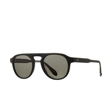 Garrett Leight HARDING Sunglasses MBK/PGY matte black - three-quarters view