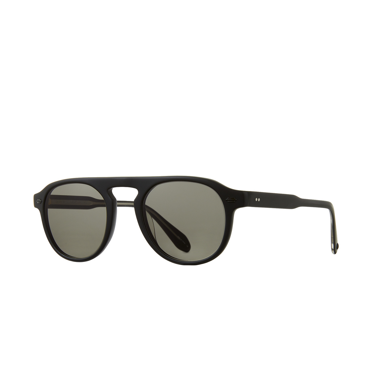 Garrett Leight® Aviator Sunglasses: Harding Sun color Mbk/pgy Matte Black - product thumbnail 2/2