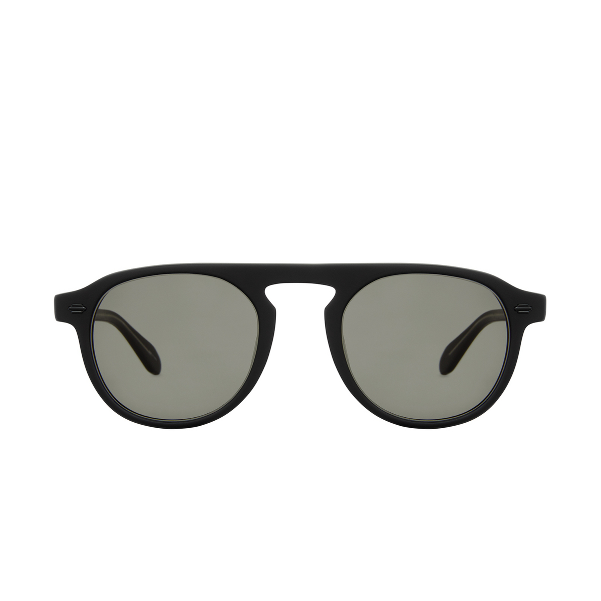 Garrett Leight® Aviator Sunglasses: Harding Sun color Matte Black Mbk/pgy - 1/2.