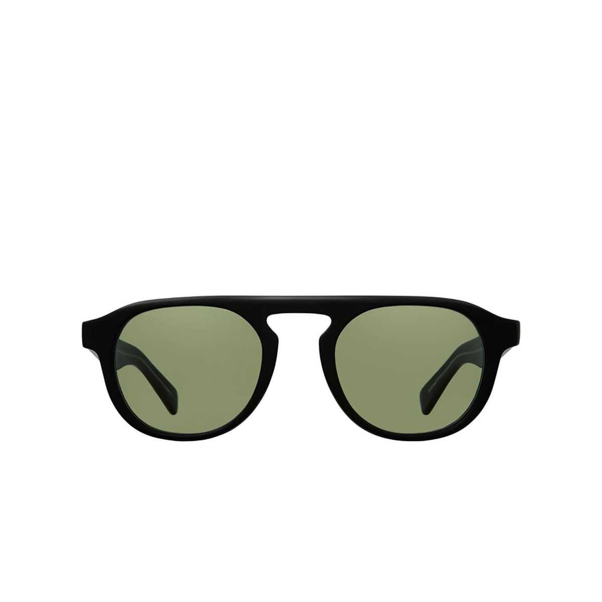 Garrett Leight® Aviator Sunglasses: Harding X Sun color Mbk-vvg Matte Black - front view