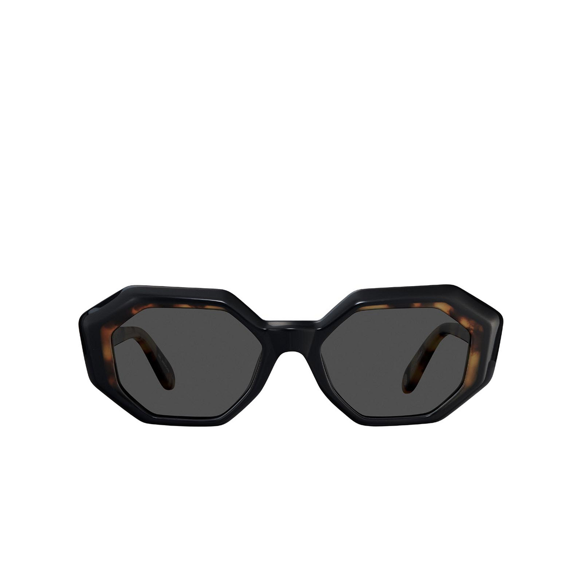 Garrett Leight JACQUELINE Sunglasses BK-DKT/SFBK Black-Dark Tortoise - front view