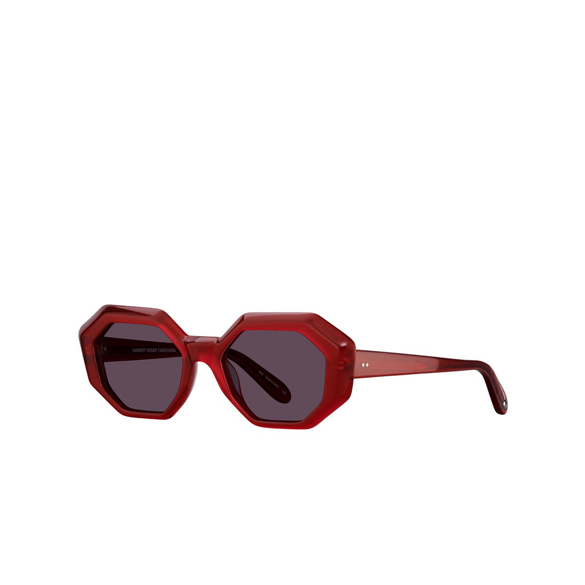 Garrett Leight JACQUELINE Sunglasses CHE/SFPU Cherry - three-quarters view