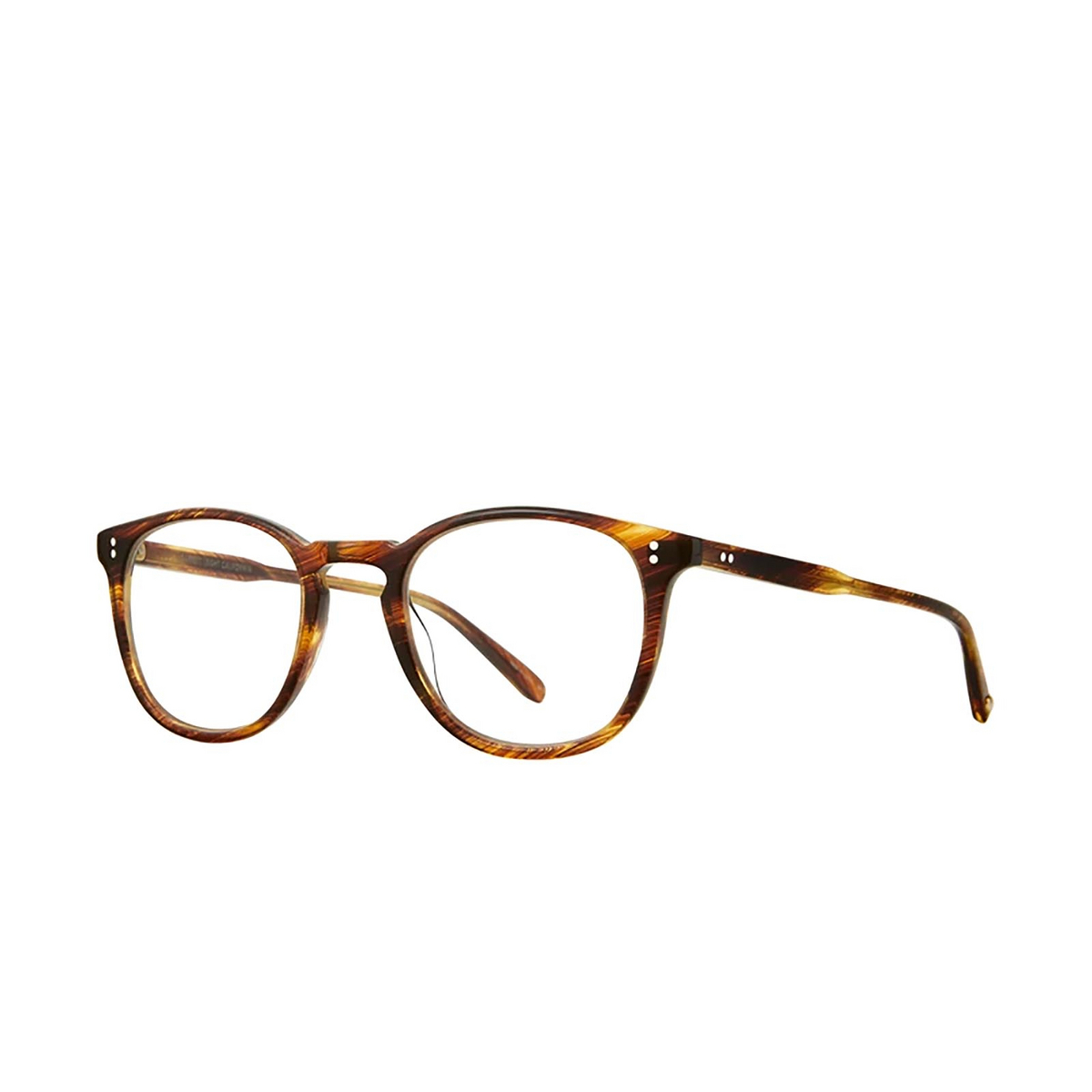 Garrett Leight KINNEY Eyeglasses CN Chestnut - three-quarters view