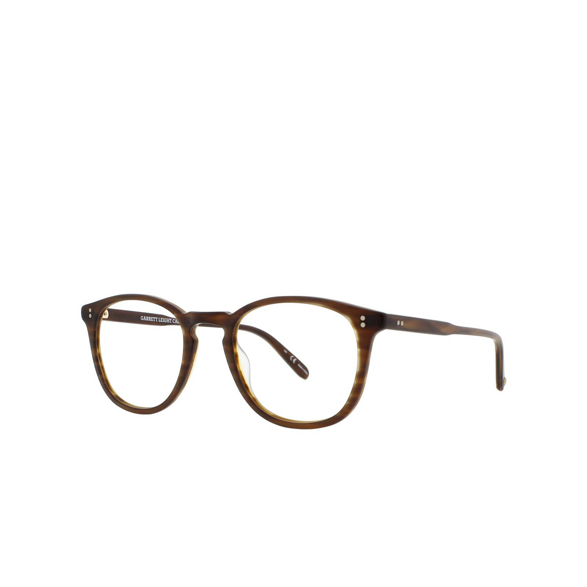 Garrett Leight KINNEY Eyeglasses MBT Matte Brandy Tort - three-quarters view