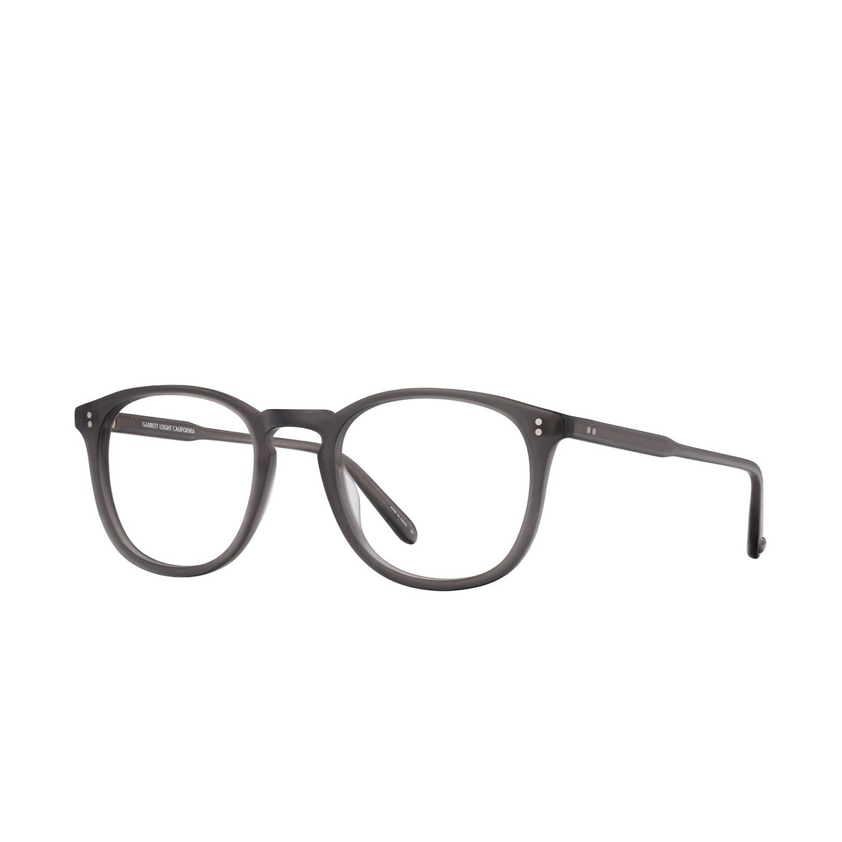 Garrett Leight KINNEY Eyeglasses MGCR Matte Grey Crystal - three-quarters view