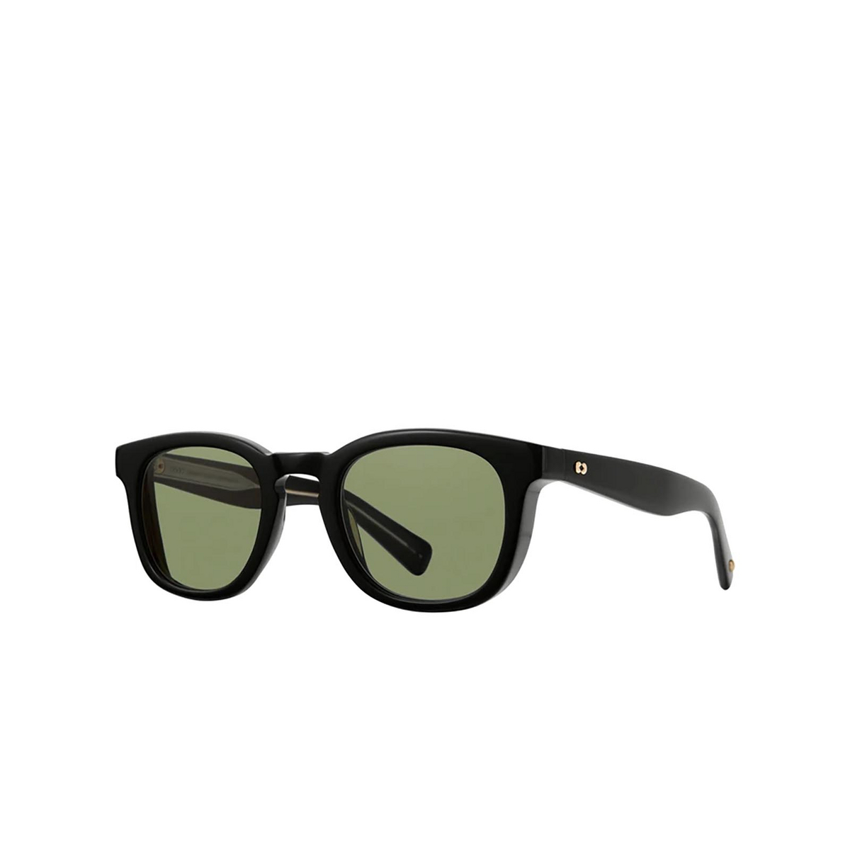 Garrett Leight® Square Sunglasses: Kinney X Sun color Black Bk-vvg - three-quarters view.