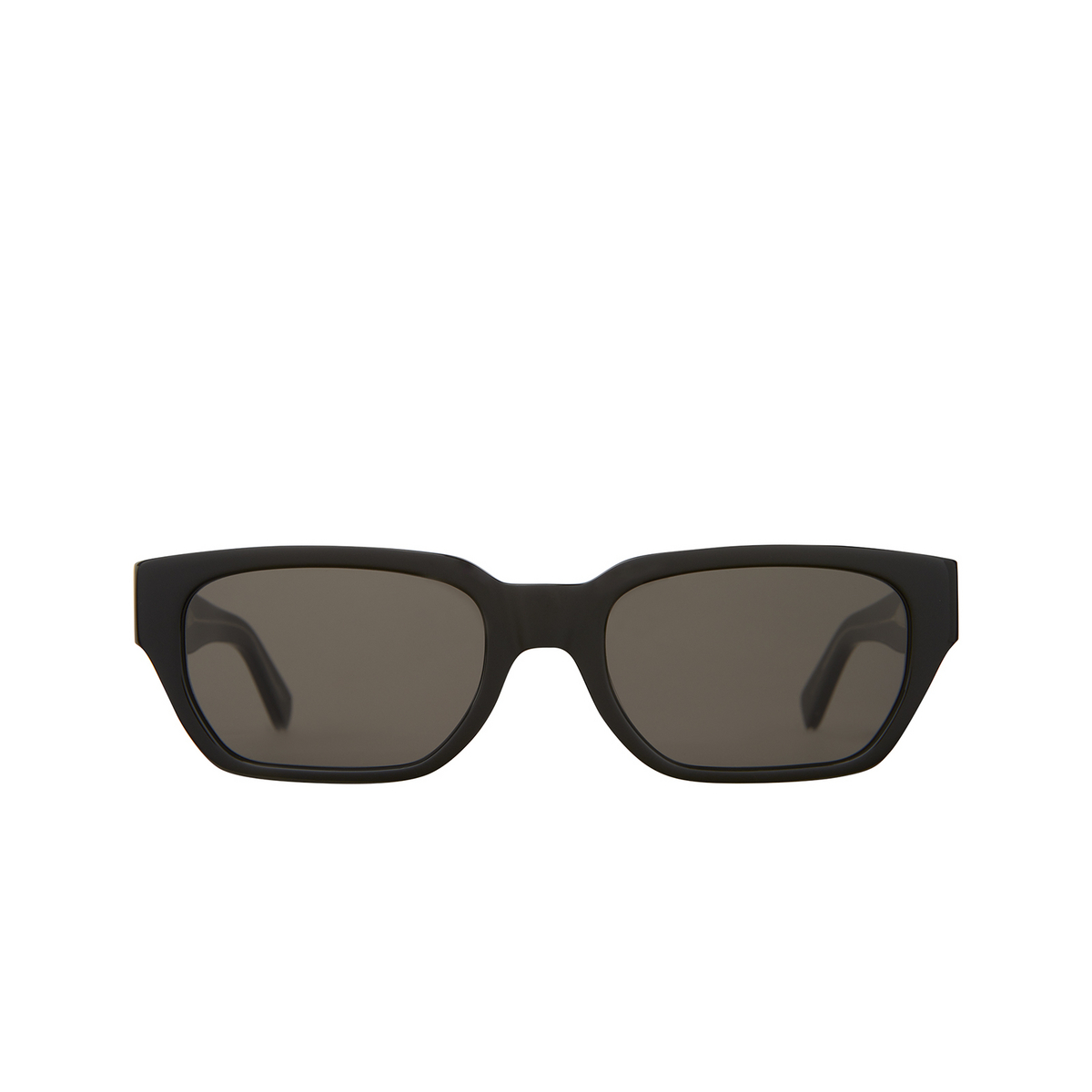 Garrett Leight® Rectangle Sunglasses: Mayan Sun color Bk/sfgry Black - front view