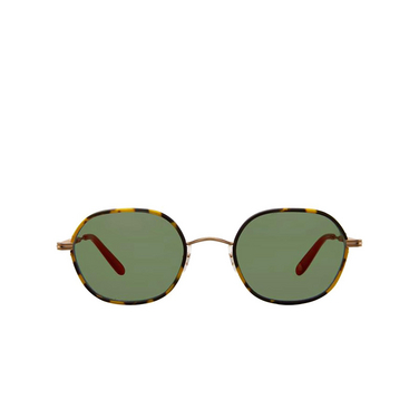 Garrett Leight NORFOLK Sunglasses TT-MG/VVG tokyo tortoise-matte gold - front view