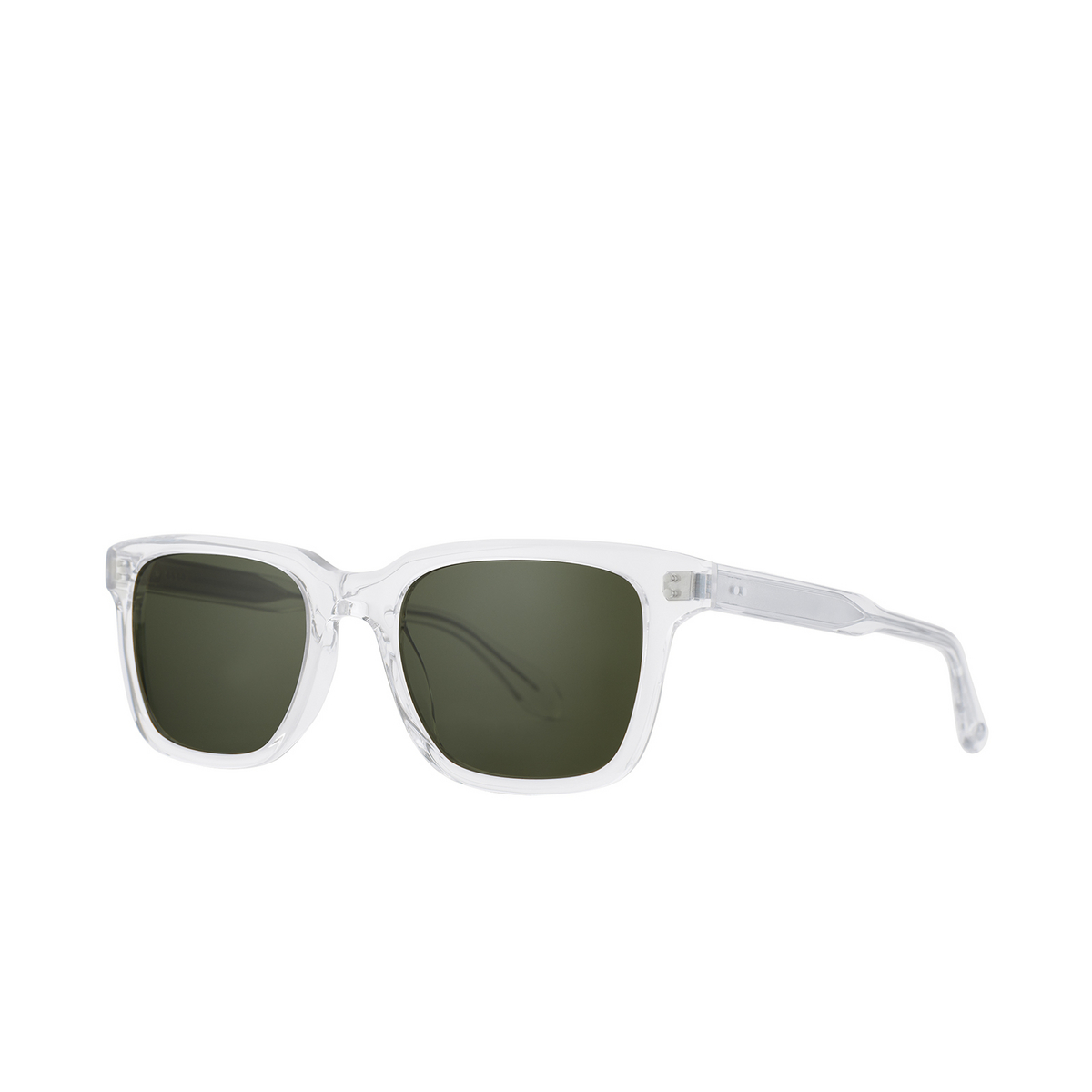 Garrett Leight PALLADIUM Sunglasses CR/PG15 Crystal - three-quarters view