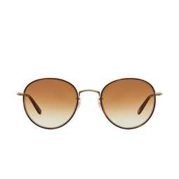 Garrett Leight® Round Sunglasses: Paloma Sun color Marigold-brushed Gold Mgt-g-dht/sybg.
