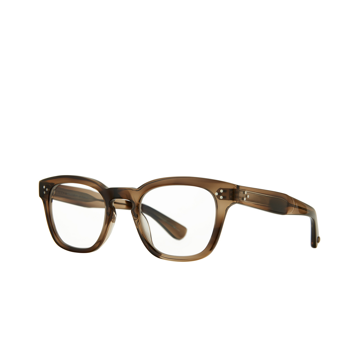 Garrett Leight REGENT Eyeglasses KHT Khaki Tortoise - three-quarters view