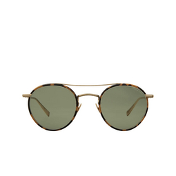 Garrett Leight® Round Sunglasses: Rimowa X Glco Sun color Tt-mg/sfgrn Tokyo Tort-matte Gold 