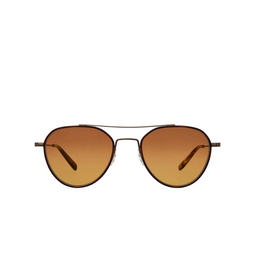 Garrett Leight® Aviator Sunglasses: San Miguel Sun color Mgt-atgii-cn-hwdg Marigold-antique Gold 