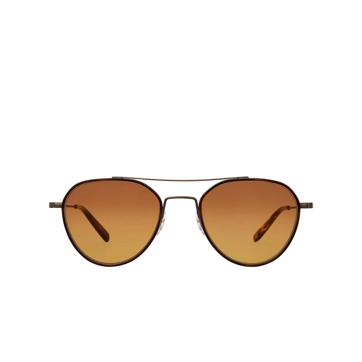 Garrett Leight® Aviator Sunglasses: San Miguel Sun color Marigold-antique Gold Mgt-atgii-cn-hwdg - front view.