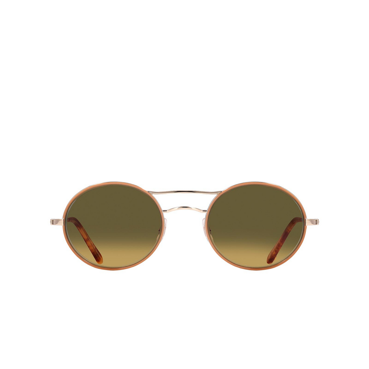 Garrett Leight SANBORN Sunglasses CA-G/SFHZLG Camel-Gold - front view