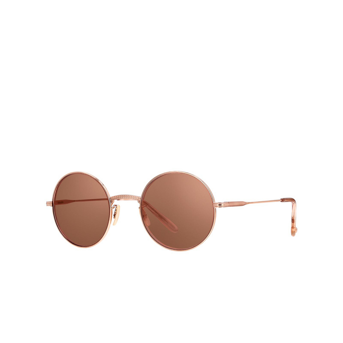 Garrett Leight SEVILLE Sunglasses RG-PCY/SFRQM Rose Gold-Pink Crystal - three-quarters view