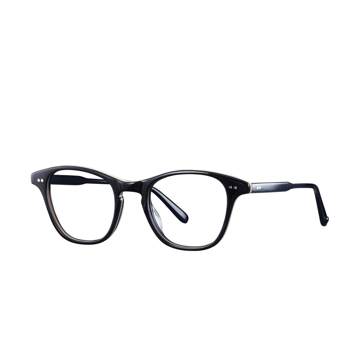 Garrett Leight VIENNA Eyeglasses OST Onyx - three-quarters view