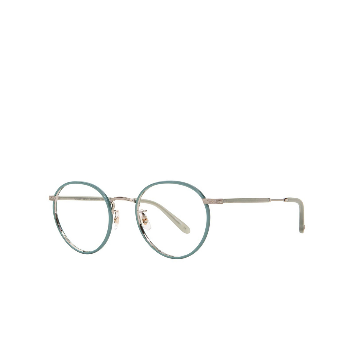 Garrett Leight® Round Eyeglasses: Wilson color Sage-seafom Spl-bs-sf - three-quarters view.