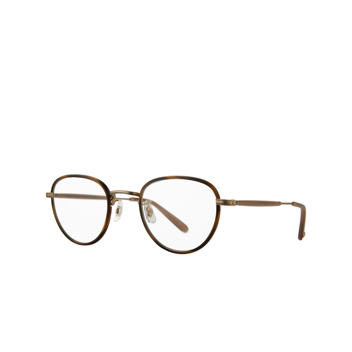 Garrett Leight WILTERN Eyeglasses DB-MG-AL Demi Blonde - Matte Gold - three-quarters view