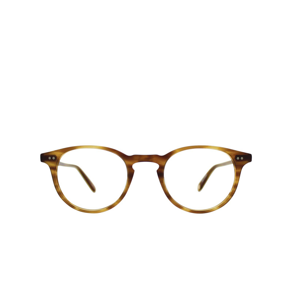 Garrett Leight® Round Eyeglasses: Winward color Matte Demi Blonde Mdb - front view.