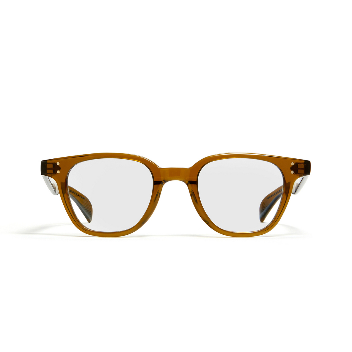 Gentle Monster® Square Eyeglasses: Dadio color KC4 Green - front view