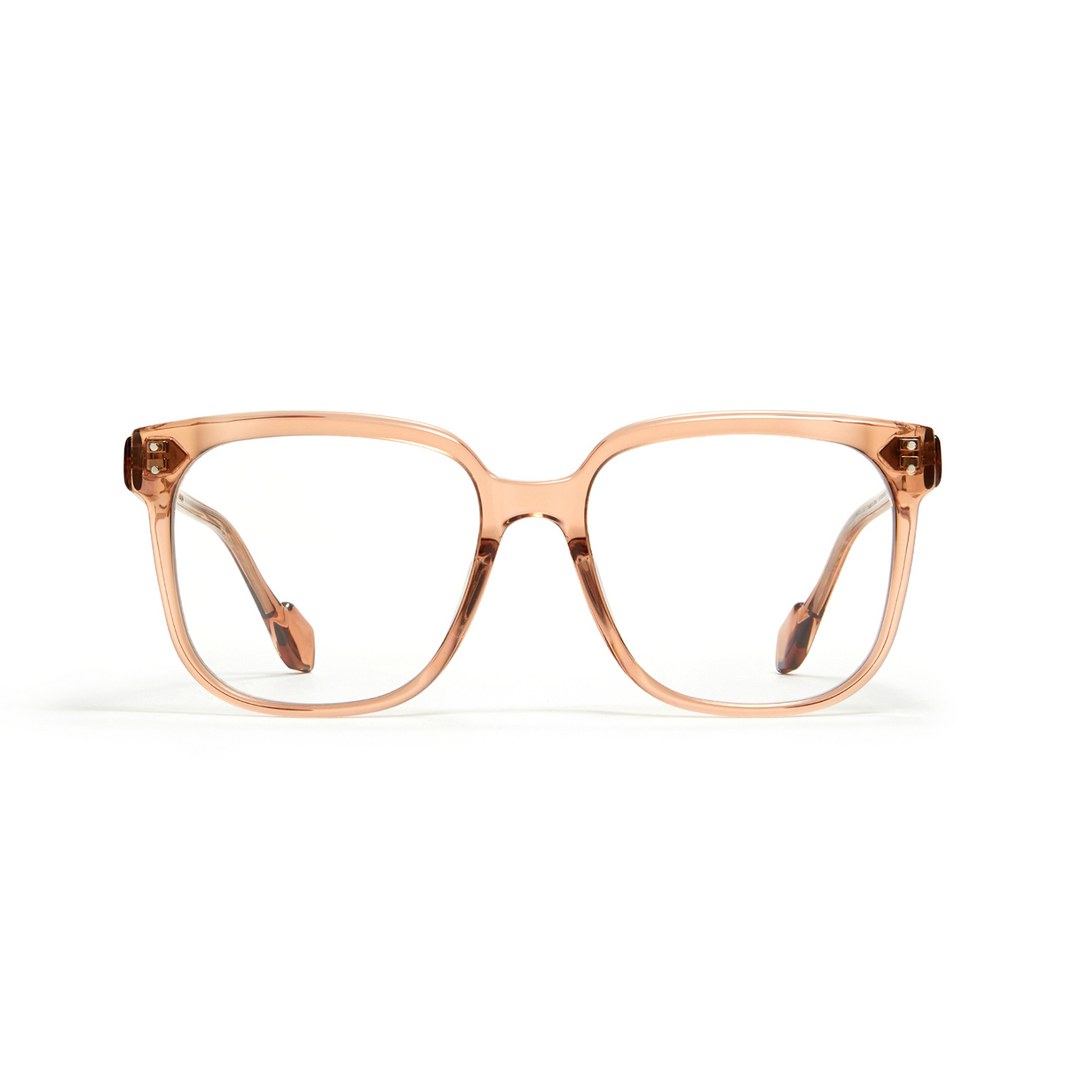 Gentle Monster® Square Eyeglasses: Dion color Brown BRC1 - front view.