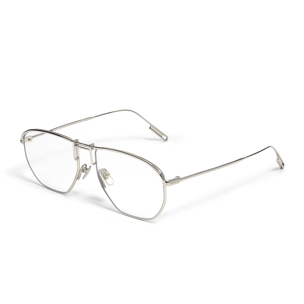 Gentle Monster® Aviator Eyeglasses: Elephant color Silver 02 - three-quarters view.