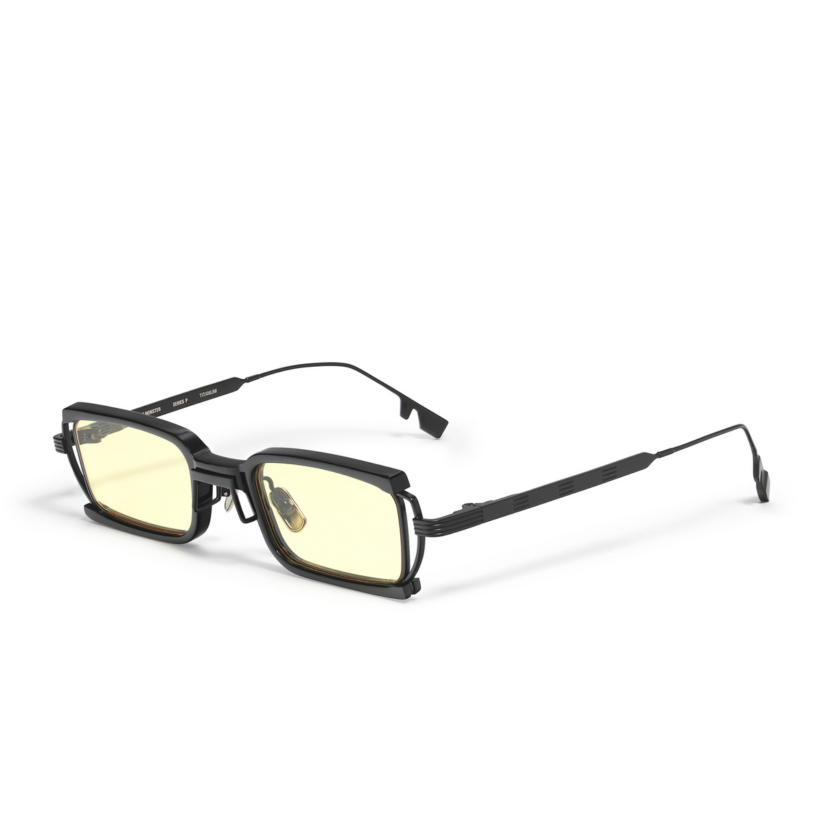 Gentle Monster® Rectangle Eyeglasses: Soa color 01-Y Black - three-quarters view