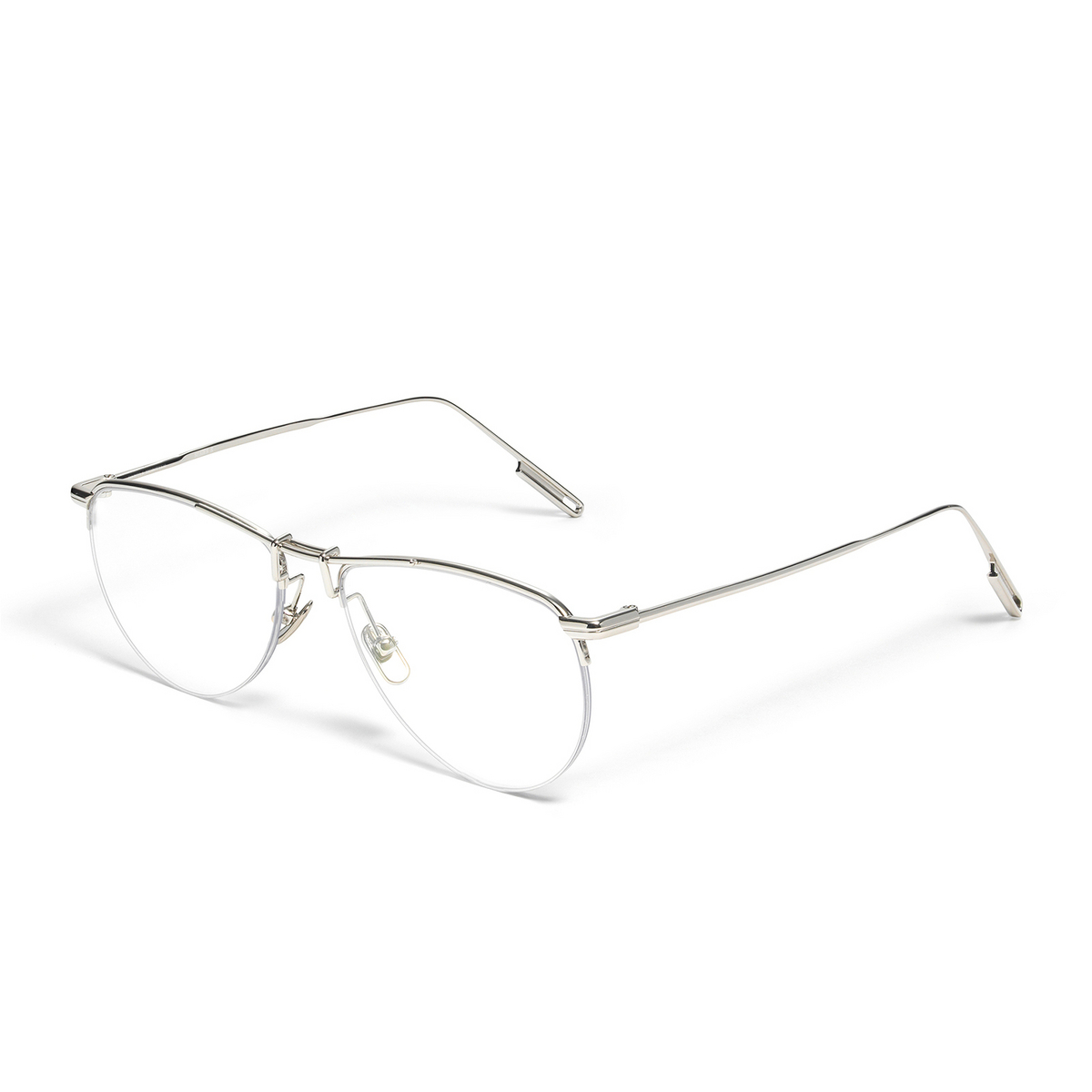 Gentle Monster® Aviator Eyeglasses: Swing color Silver 02 - three-quarters view.
