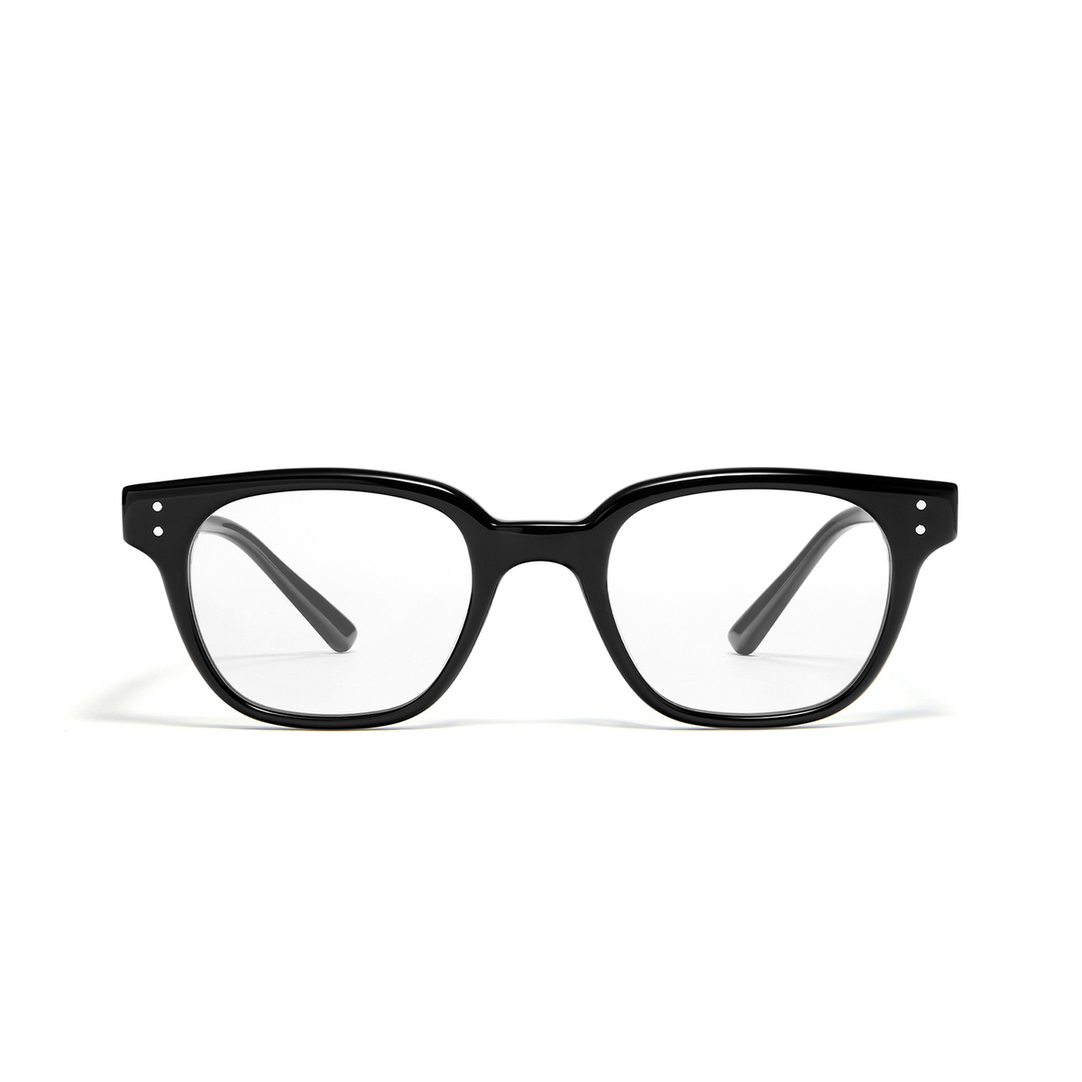 Gentle Monster® Square Eyeglasses: Volta color Black 01 - front view.