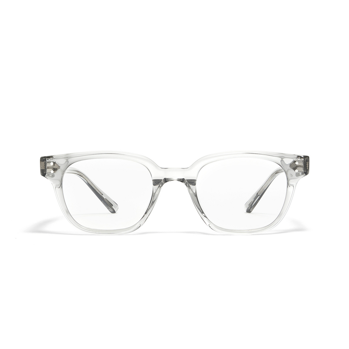 Gentle Monster® Square Eyeglasses: Volta color Clear Grey GC4 - front view.