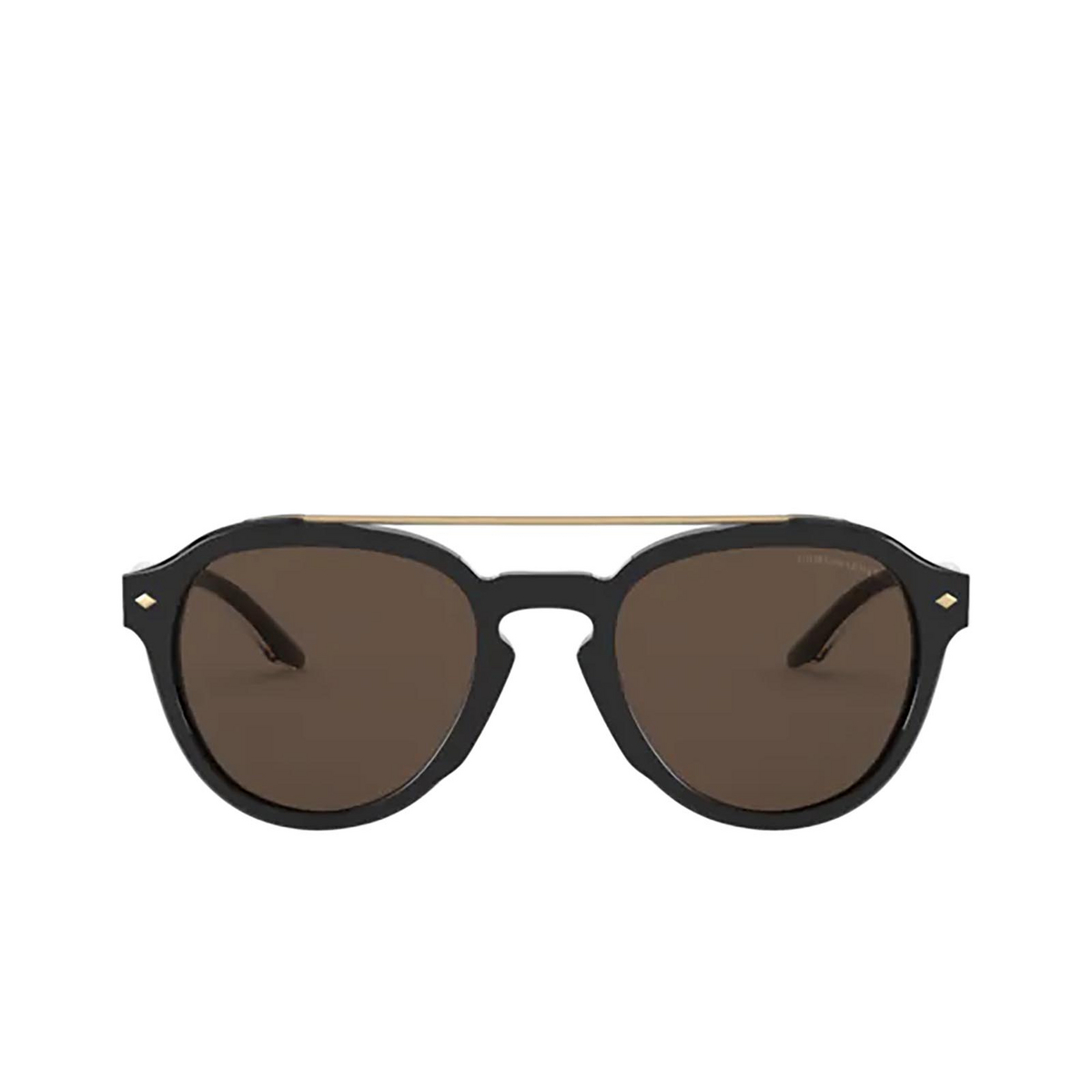 Giorgio Armani® Square Sunglasses: AR8129 color Black 500173 - front view.