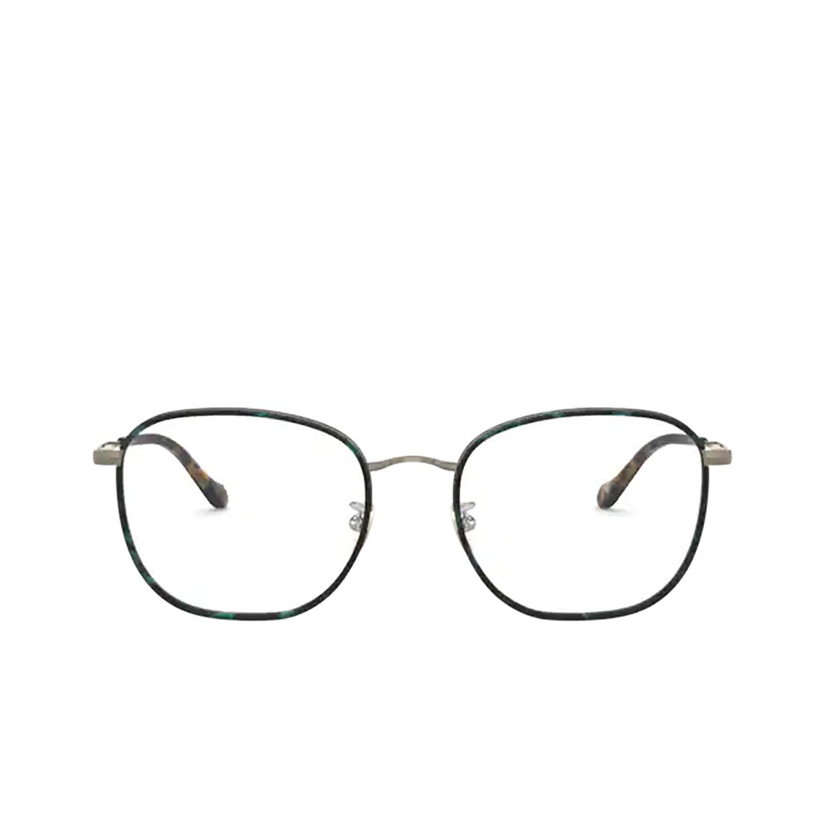 Giorgio Armani® Square Eyeglasses: AR5105J color Blue Havana / Brushed Gold 3247 - front view.