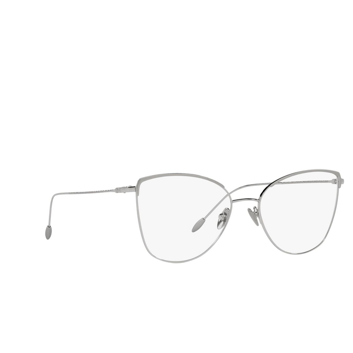 Giorgio Armani AR5110 Eyeglasses 3015 Matte/Shiny Silver - three-quarters view