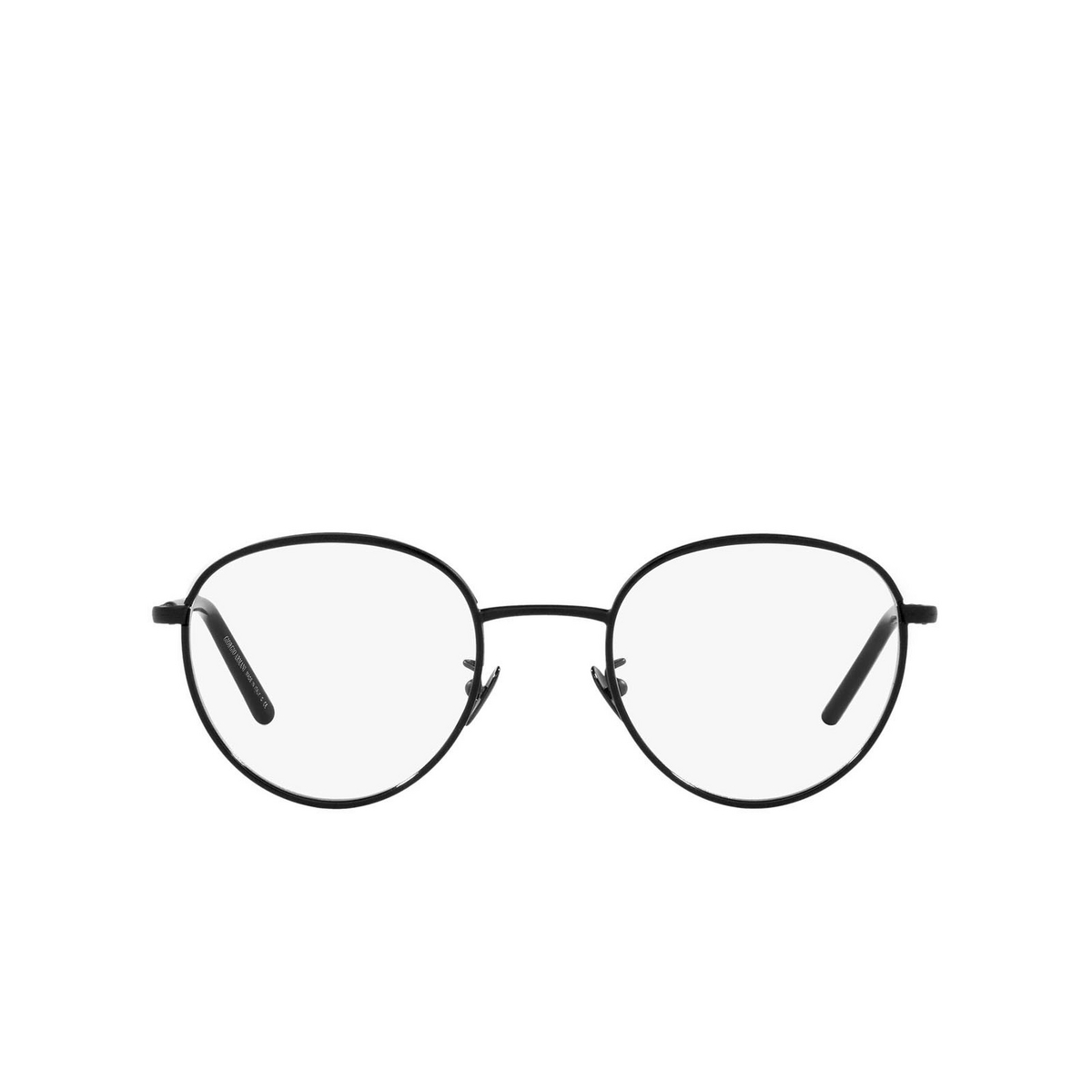 Giorgio Armani® Round Eyeglasses: AR5111J color Shiny/matte Black 3001 - front view.