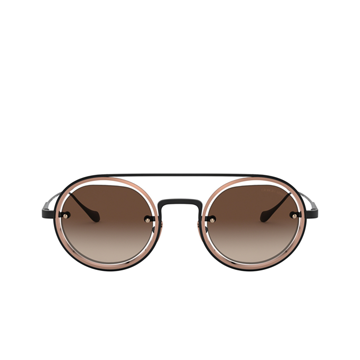 Giorgio Armani AR6085 Sunglasses 300113 MATTE BLACK / BRONZE - front view