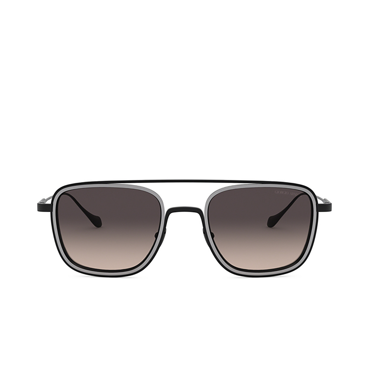 Giorgio Armani AR6086 Sunglasses 326111 MATTE BLACK / GUNMETAL - front view