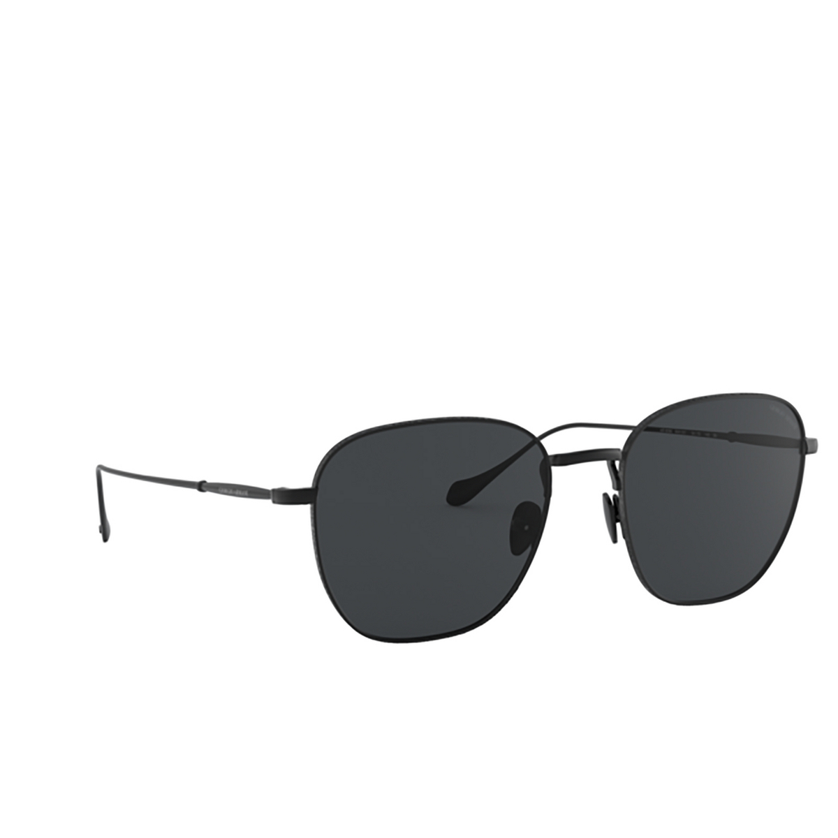 Giorgio Armani AR6096 Sunglasses 300161 MATTE BLACK - three-quarters view