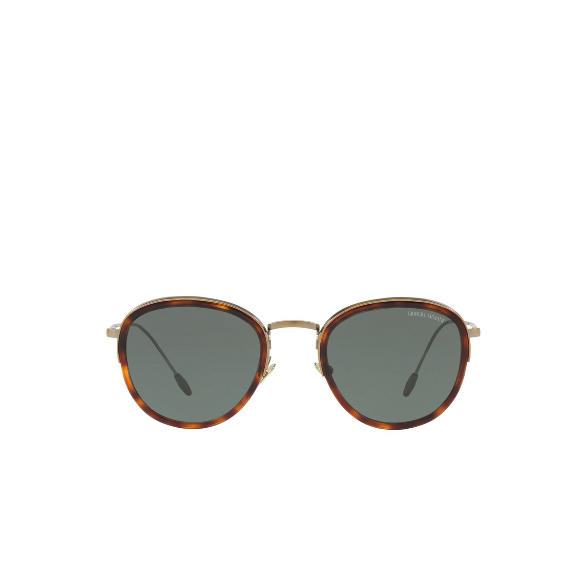 Giorgio Armani® Round Sunglasses: AR6103J color Brushed Pale Gold 319871 - front view.