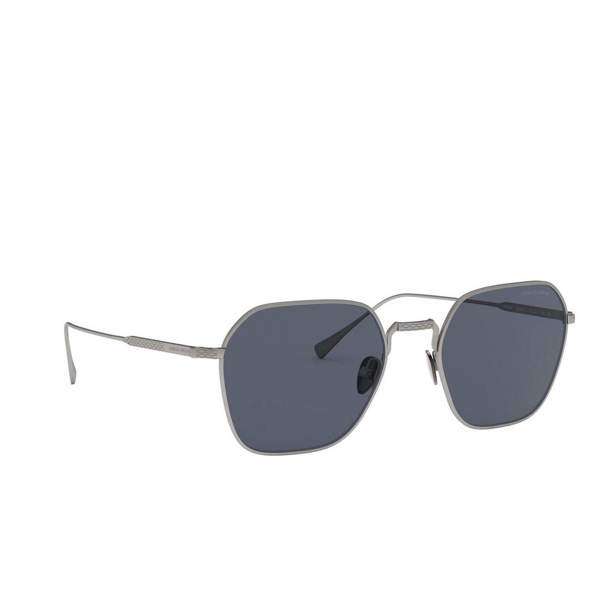 Giorgio Armani AR6104 Sunglasses 300387 Matte Gunmetal - three-quarters view