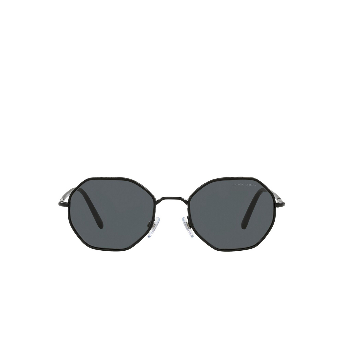 Giorgio Armani® Irregular Sunglasses: AR6112J color Matte Black 300187 - front view.