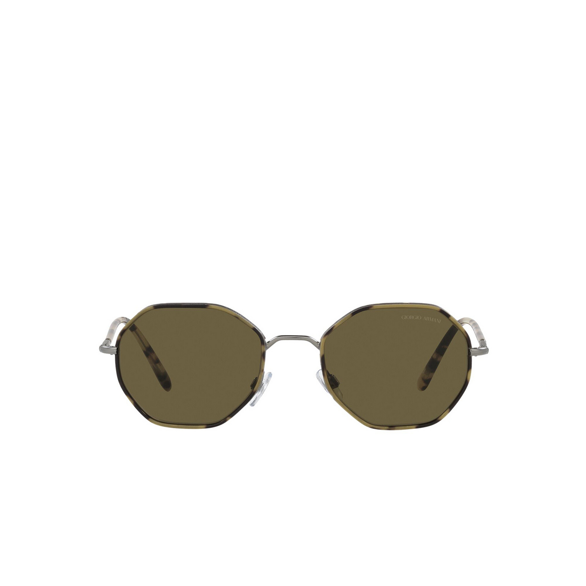 Giorgio Armani® Irregular Sunglasses: AR6112J color Matte Gunmetal 300373 - front view.