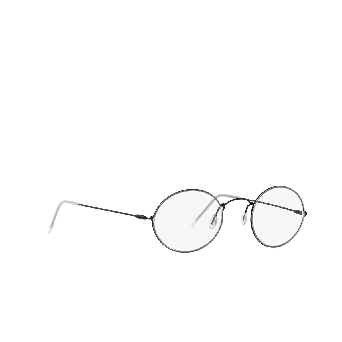 Giorgio Armani® Oval Sunglasses: AR6115T color 30011W Black - three-quarters view