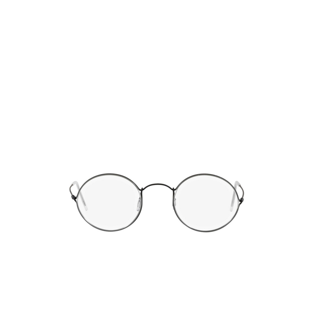 Giorgio Armani® Oval Sunglasses: AR6115T color 30011W Black - front view