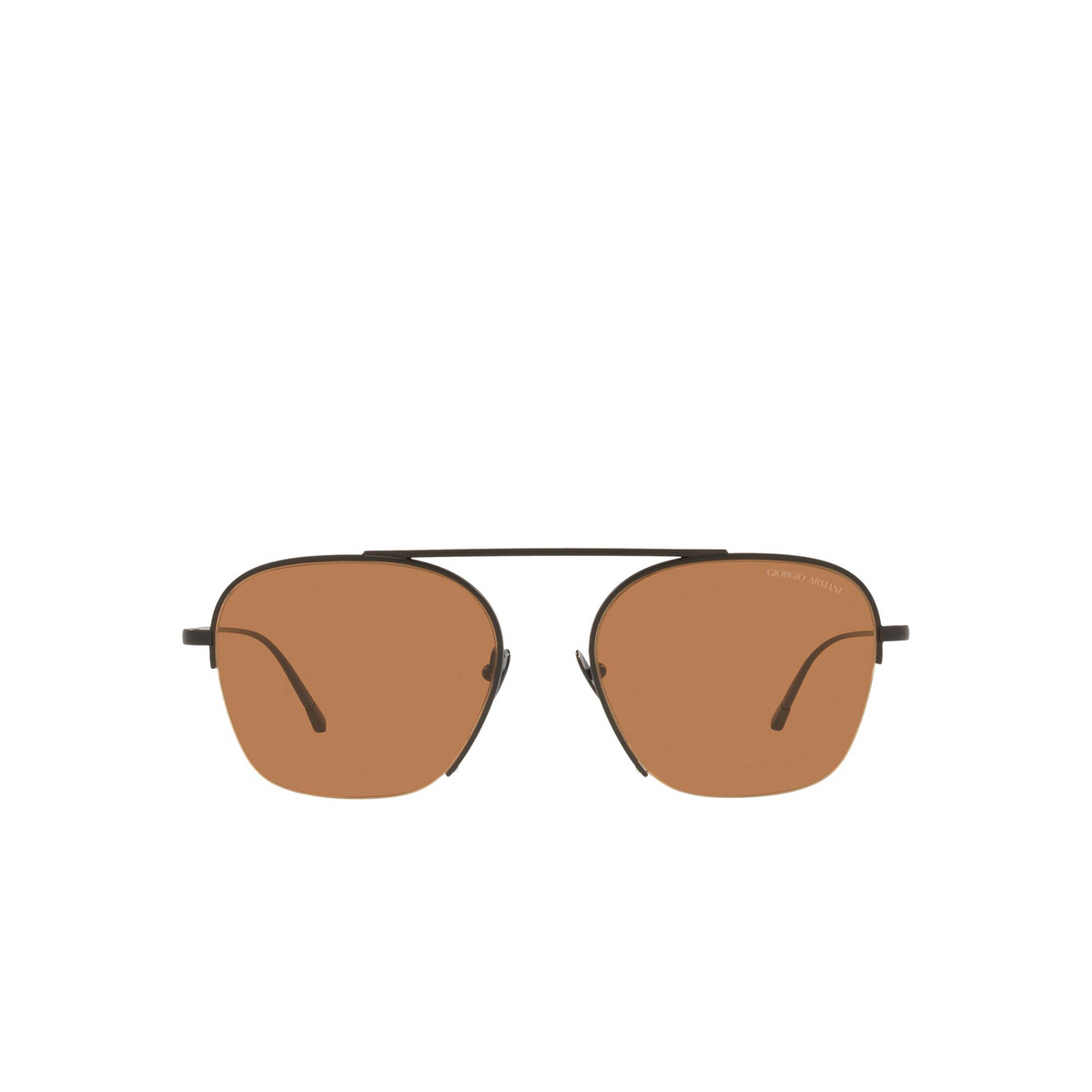 Giorgio Armani® Square Sunglasses: AR6124 color Matte Black 300173 - front view.