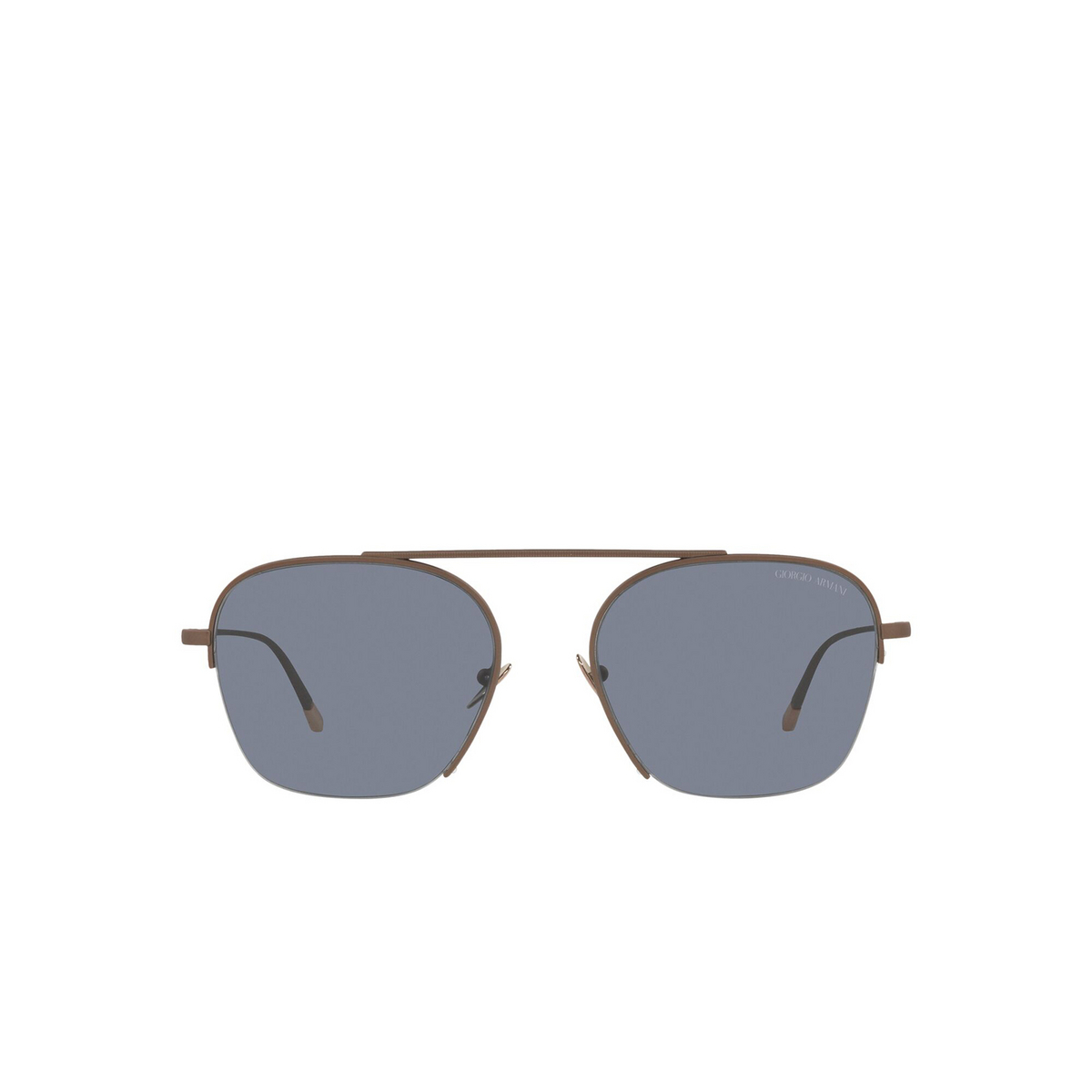 Giorgio Armani® Square Sunglasses: AR6124 color Matte Bronze 300619 - front view.