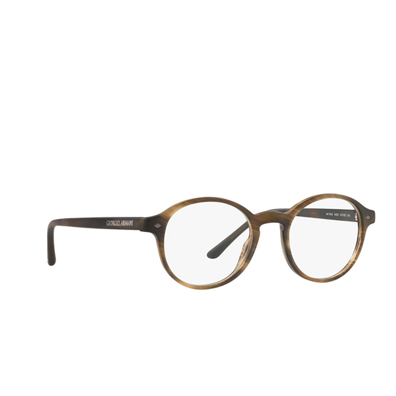 Gafas graduadas Giorgio Armani AR7004 5405 matte striped brown - 2/4
