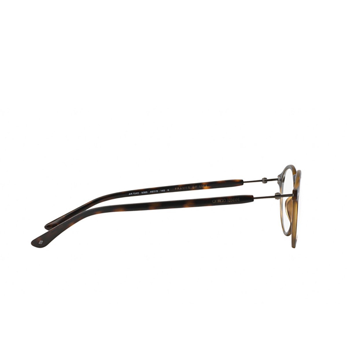 Giorgio Armani® Round Eyeglasses: AR7040 color Matte Havana 5089 - 3/3.