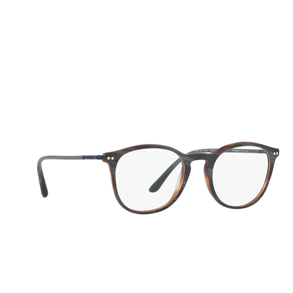 Giorgio Armani AR7125 Eyeglasses 5570 MATTE GREY HORN - three-quarters view